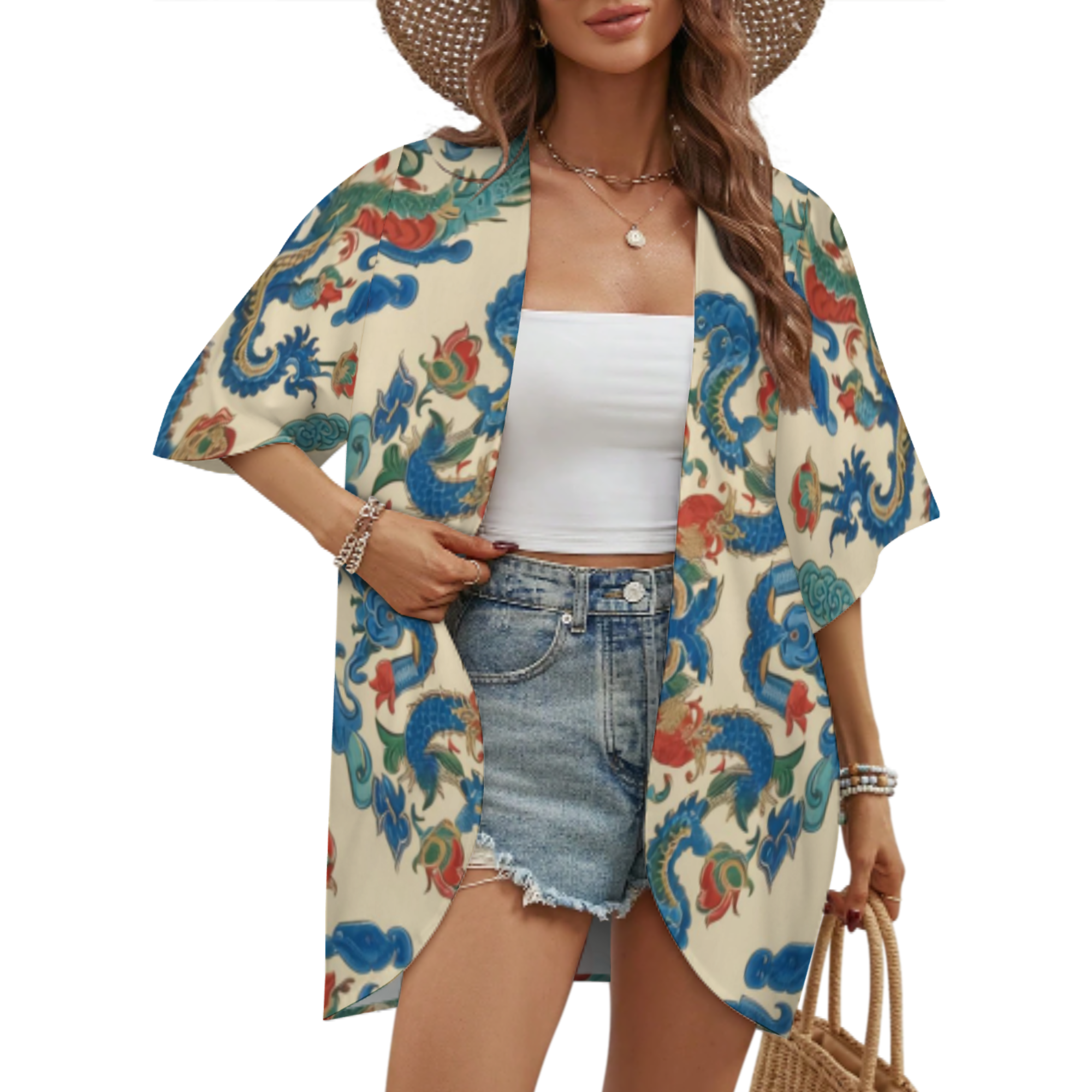 Vintage Imperial Palace Style Vacation Women's Cardigan